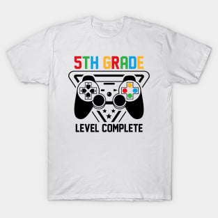 5th Grade Level Complete Gamer Boys Graduation Gifts T-Shirt